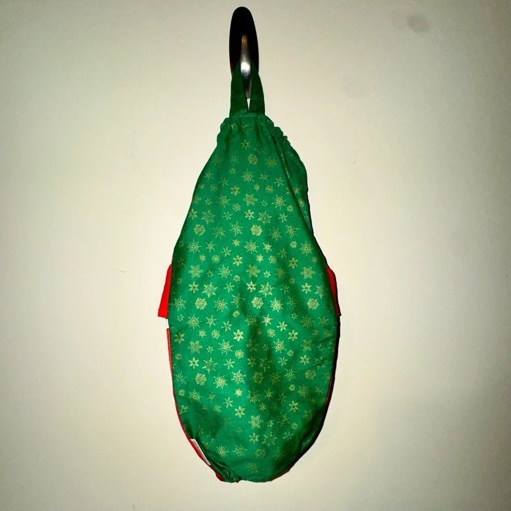 Vintage Festive Santa Claus Hanging Plastic Bag Holder Dispenser